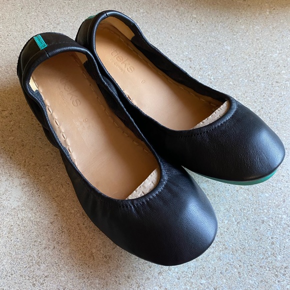 NEW Tieks Matte Black leather flats shoes size 9 - Picture 5 of 6